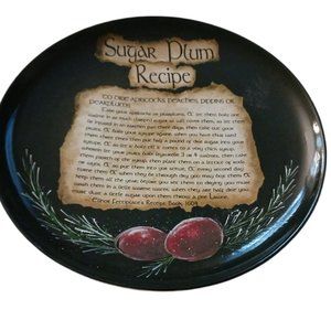 Kennedy's Country Collection Sugar Plum Recipe 10" Plate Mint